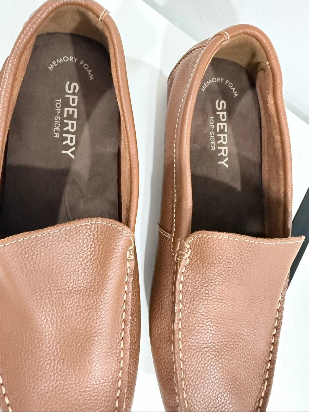Sperry Men’s Tan Leather Boat Shoes - Slip-On Loafers